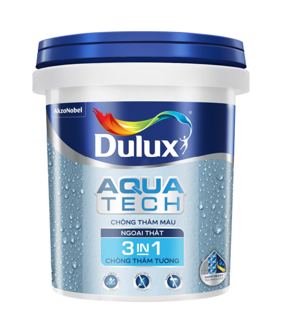 DULUX AQUATECH 3IN1 CHỐNG THẤM MÀU CAO CẤP (20KG)